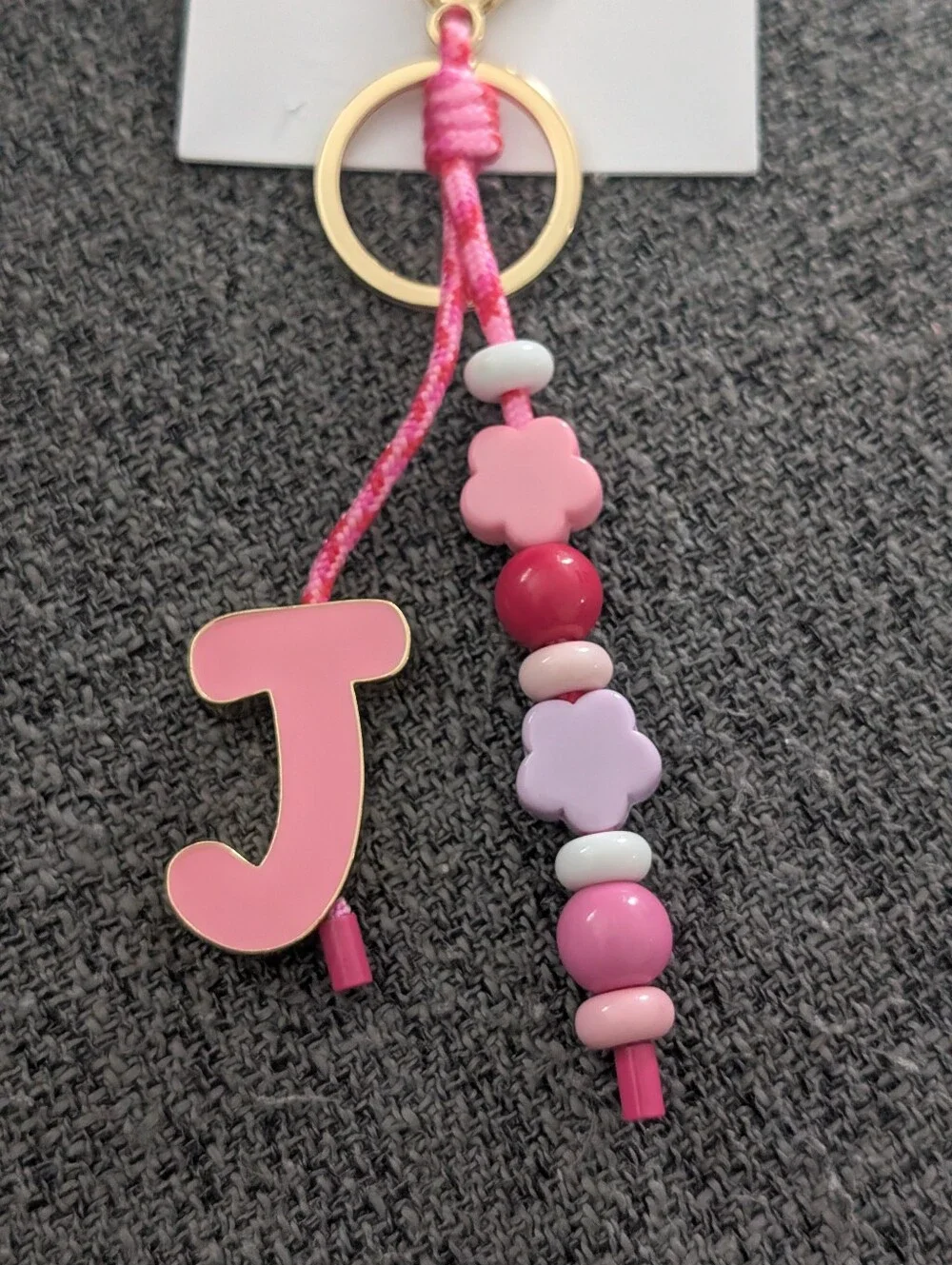 BaubleBar Pink  Initial Bag Charm